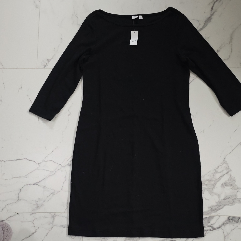 GAP Black Long Sleeve Dress